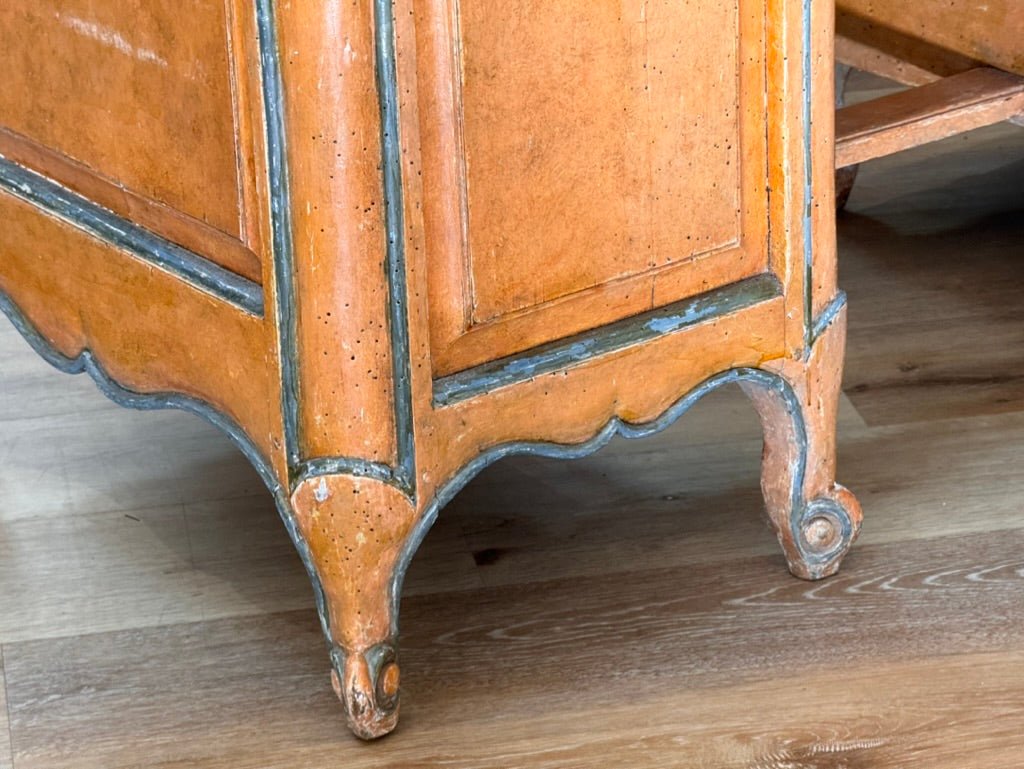 Exceptional 18th Century French Provincial Polychrome Desk - On Hold - Helen Storey Antiques