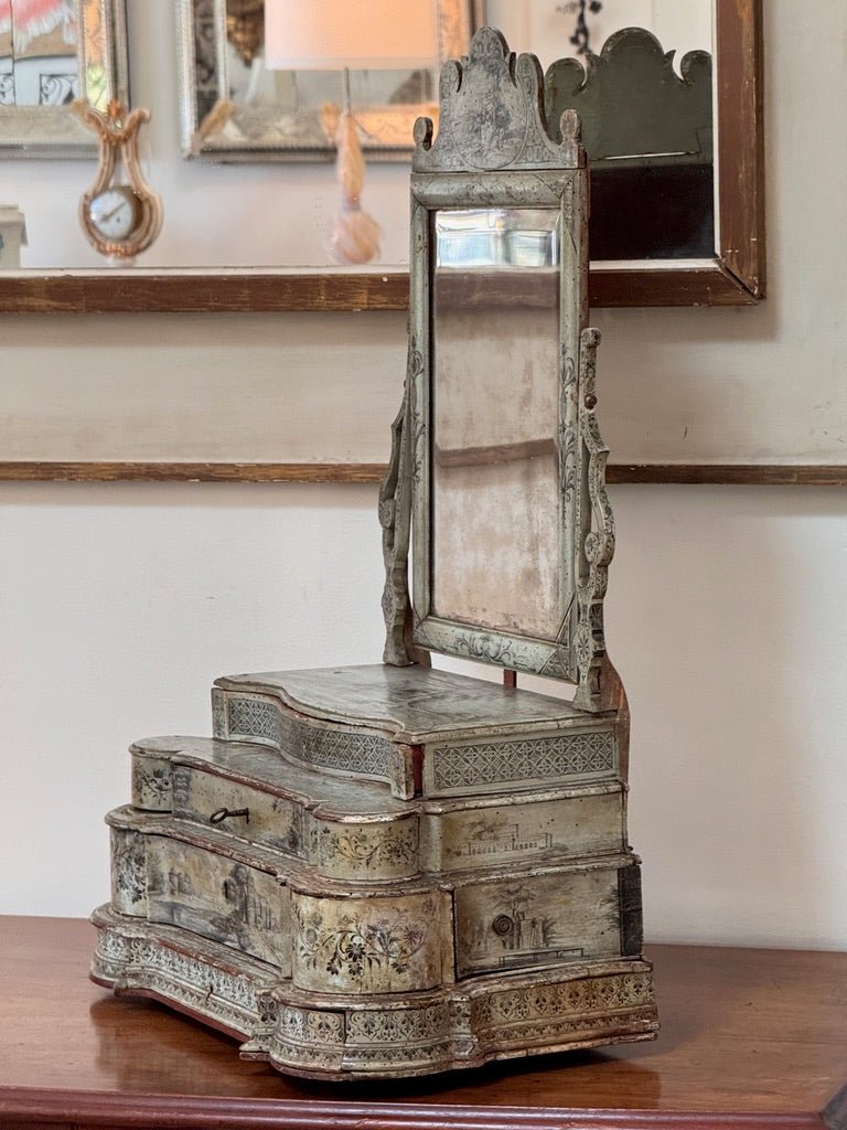 Exceptional 18th Century Venetian dressing table mirror / table top vanity - Helen Storey Antiques