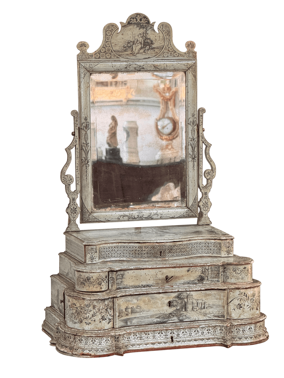 Exceptional 18th Century Venetian dressing table mirror / table top vanity - Helen Storey Antiques