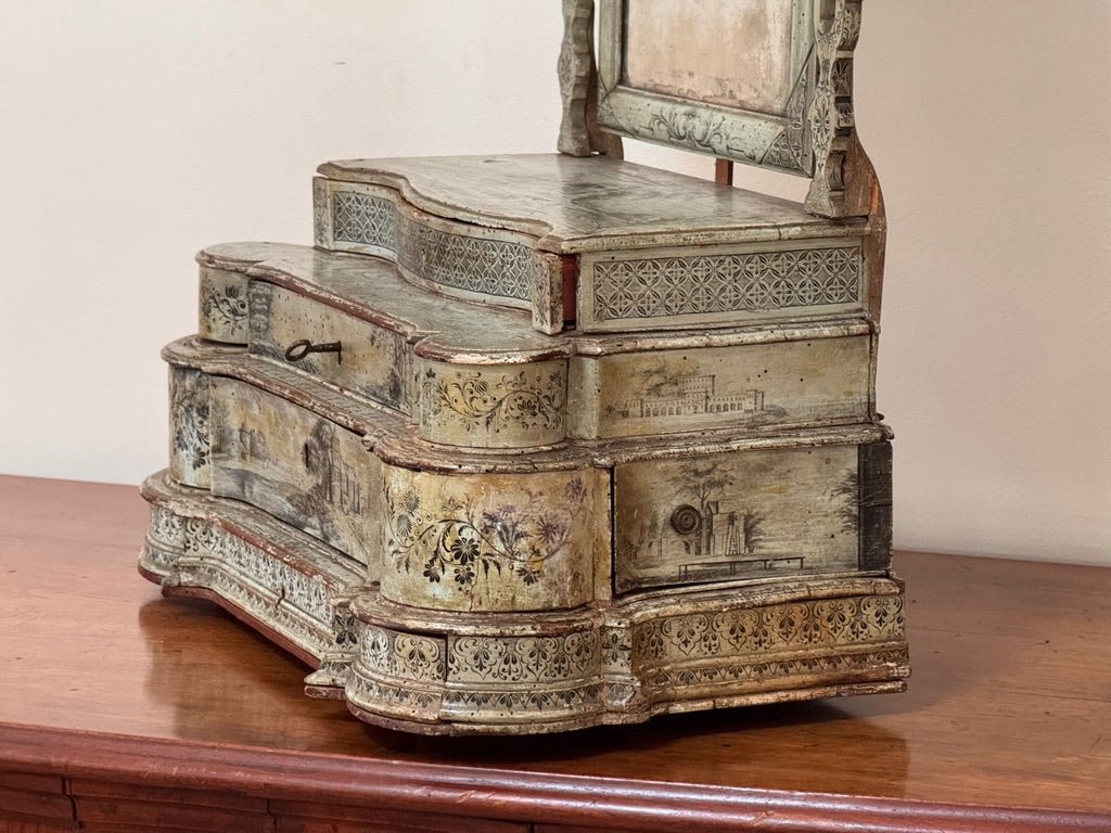 Exceptional 18th Century Venetian dressing table mirror / table top vanity - Helen Storey Antiques