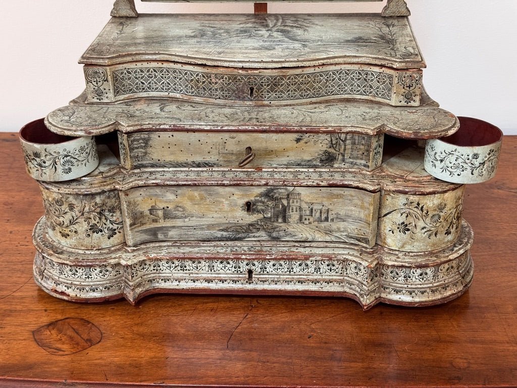Exceptional 18th Century Venetian dressing table mirror / table top vanity - Helen Storey Antiques
