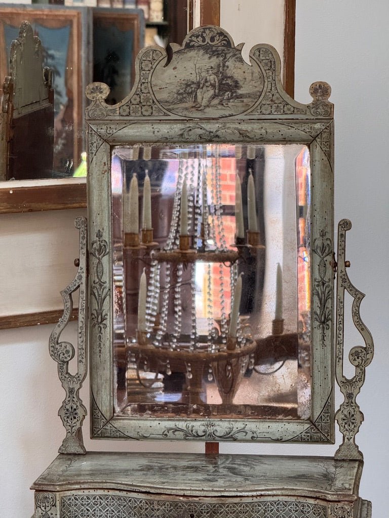Exceptional 18th Century Venetian dressing table mirror / table top vanity - Helen Storey Antiques
