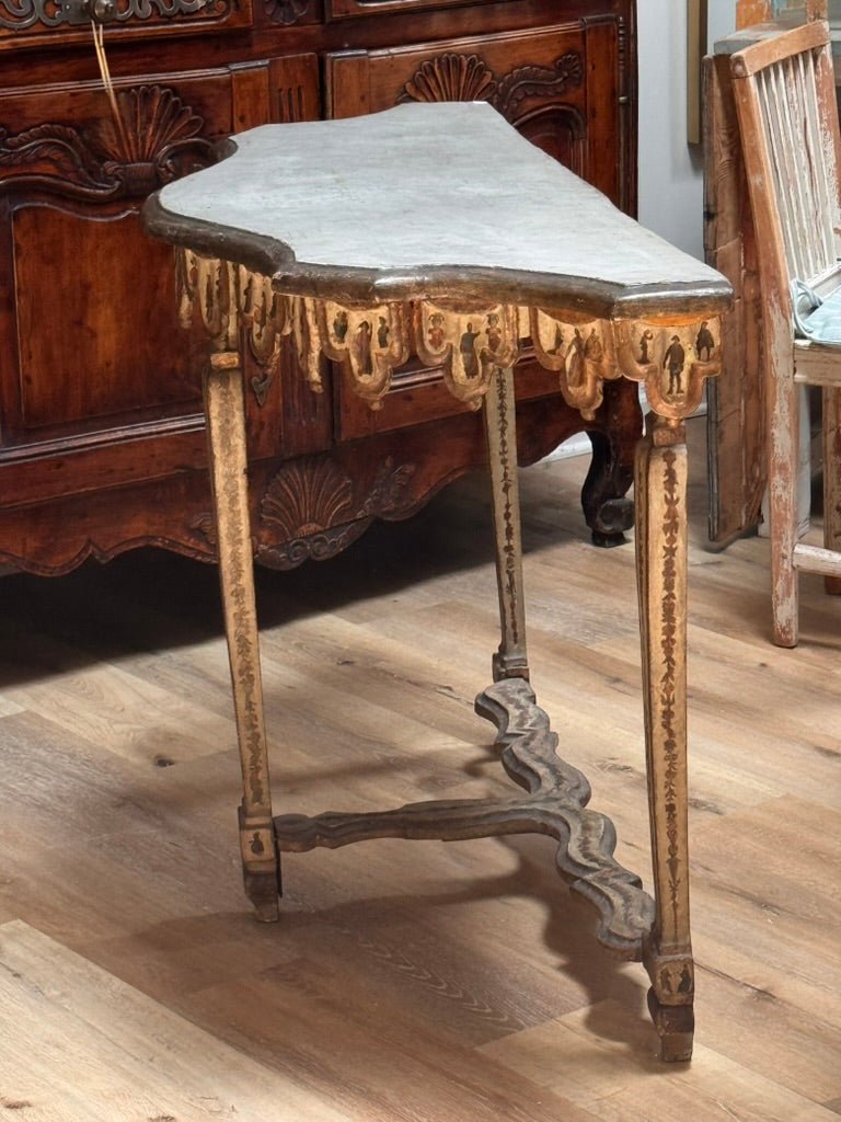 Exceptional Venetian or Northern Italian Console Lacca Povera, C. 1740 - Helen Storey Antiques