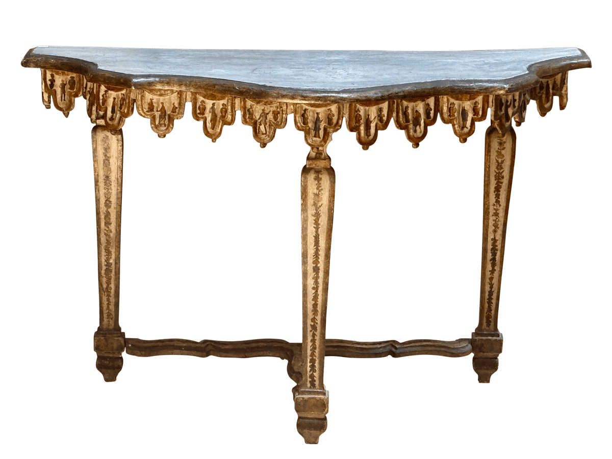 Exceptional Venetian or Northern Italian Console Lacca Povera, C. 1740 - Helen Storey Antiques