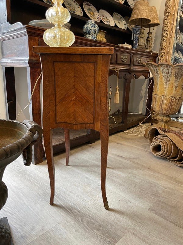 FINE 19TH CENTURY LOUIS XV STYLE FRENCH PARQUETRY TABLE - Helen Storey Antiques