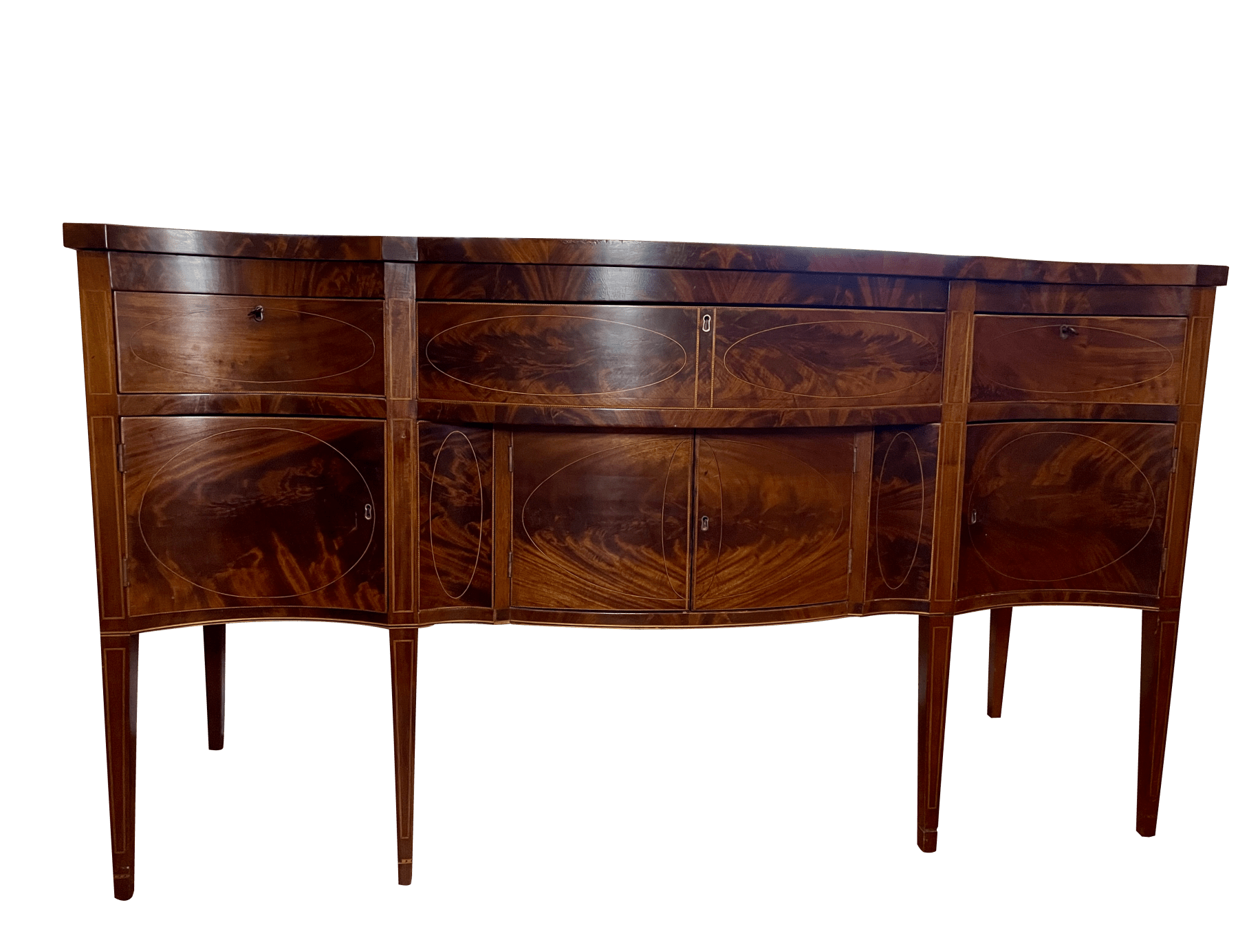 Fine Federal American Hepplewhite Serpentine Sideboard, c. 1790