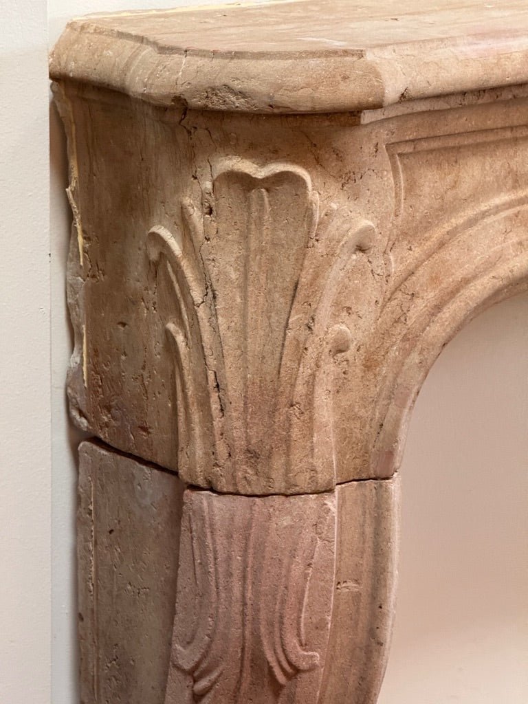Fine French Limestone Mantelpiece, 18th Century, c, 1745 - Helen Storey Antiques