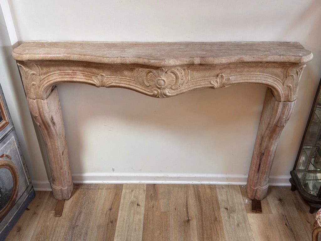 Fine French Limestone Mantelpiece, 18th Century, c, 1745 - Helen Storey Antiques