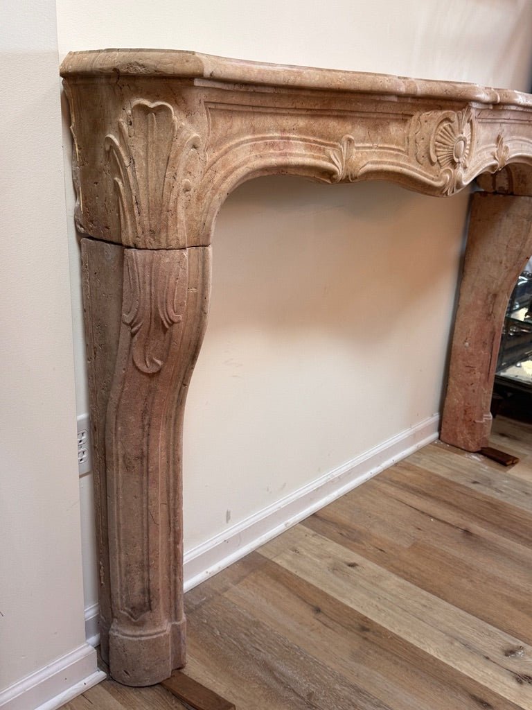 Fine French Limestone Mantelpiece, 18th Century, c, 1745 - Helen Storey Antiques