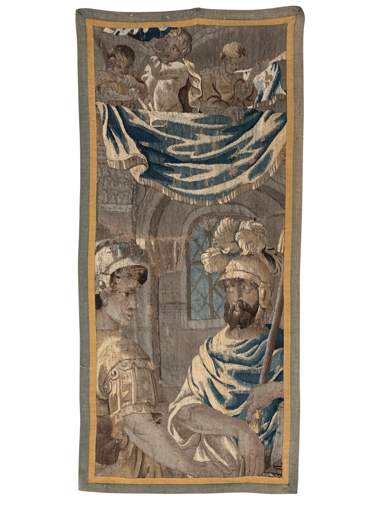 Flemish Tapestry Fragment, Figural, 17th Century