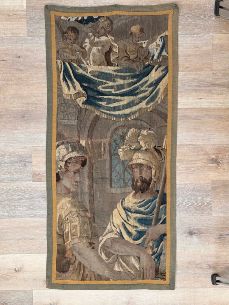 Flemish Tapestry Fragment, Figural, 17th Century - Helen Storey Antiques