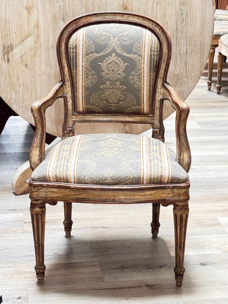 Fourteen Italian Louis XVI period laccatura dining chairs, 18th c. - Helen Storey Antiques