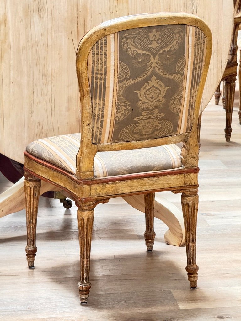 Fourteen Italian Louis XVI period laccatura dining chairs, 18th c. - Helen Storey Antiques