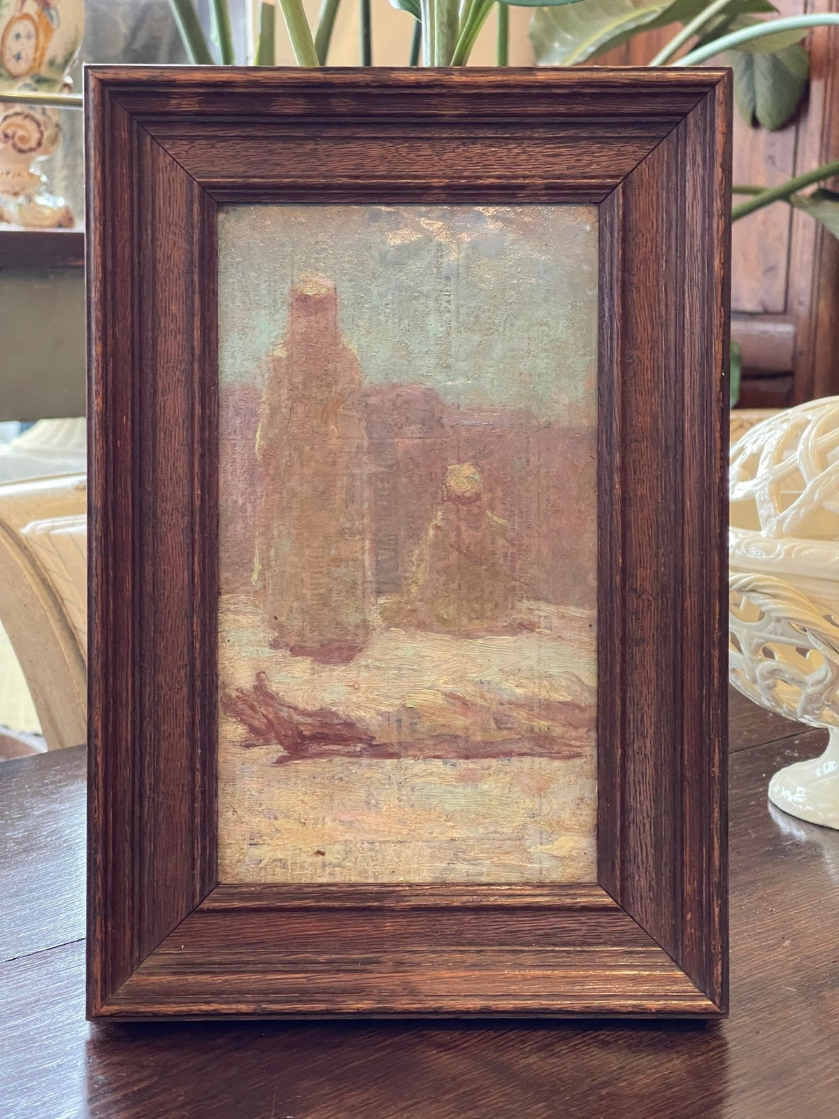FRAMED FRENCH OIL ON PAPER LAID ON BOARD BY MARIUS PERRET (1853 - 1900) - Helen Storey Antiques