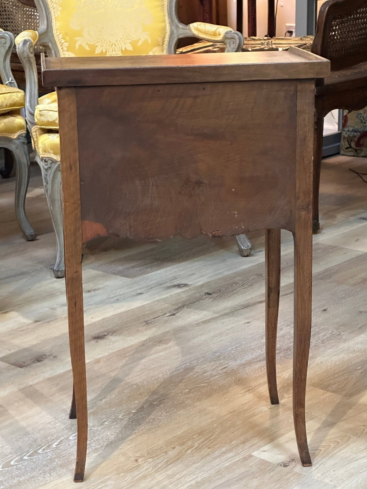 French 18th Century Walnut Three Drawer Side Table - Helen Storey Antiques