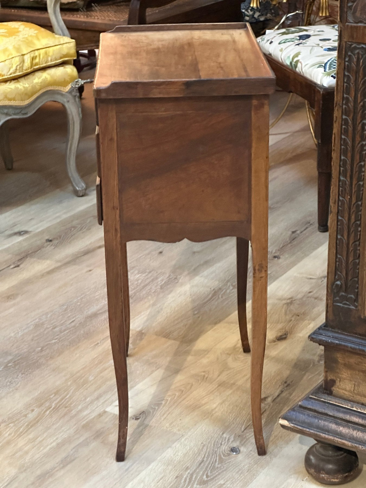 French 18th Century Walnut Three Drawer Side Table - Helen Storey Antiques