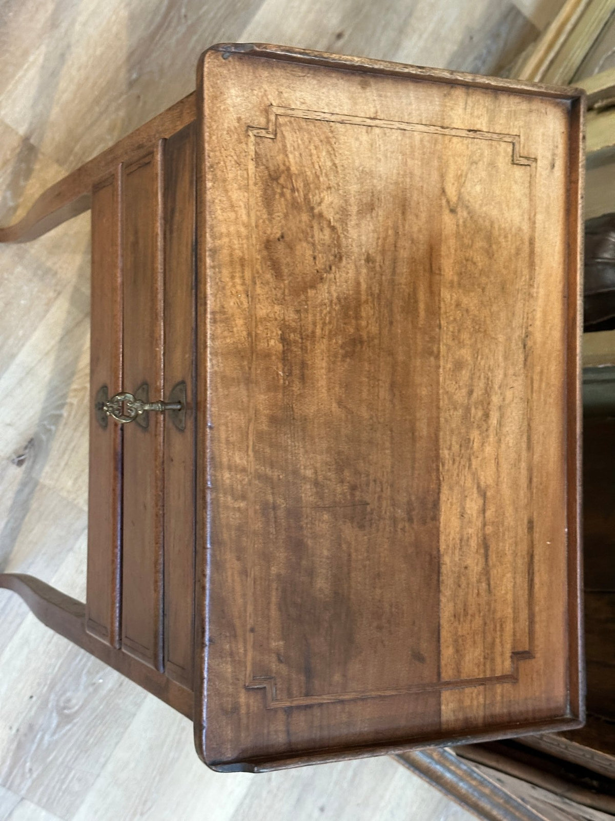 French 18th Century Walnut Three Drawer Side Table - Helen Storey Antiques