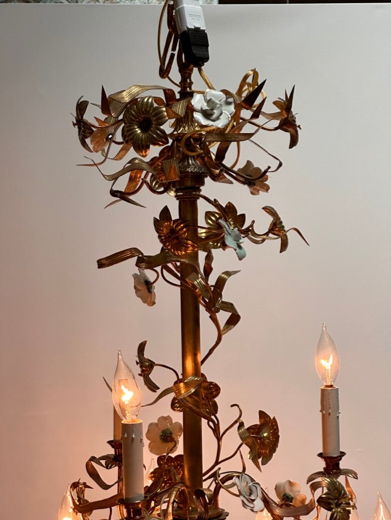 French Bronze Gilt Chandelier, 19th Century - Helen Storey Antiques