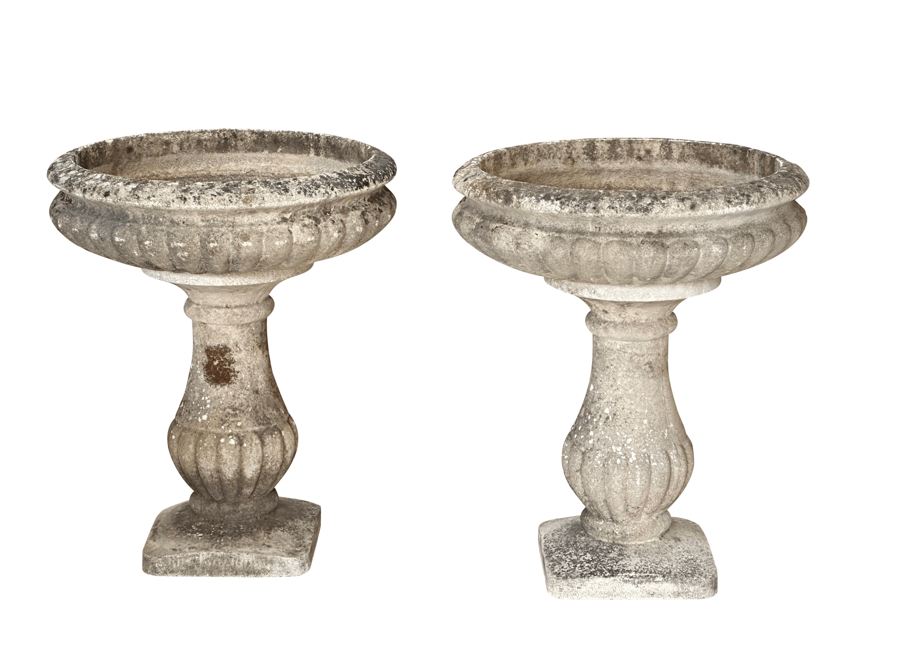 French Cast Stone and marble Planters by Grandon Fres