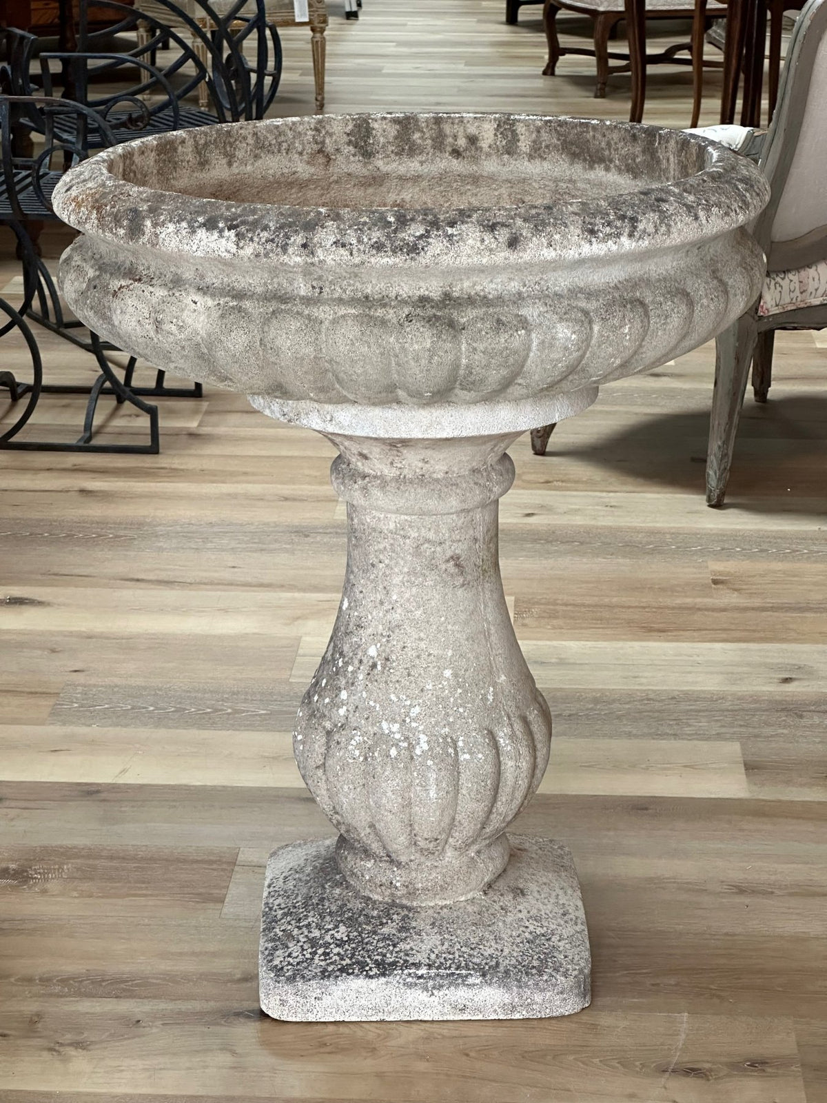 French Cast Stone and marble Planters by Grandon Fres - Helen Storey Antiques
