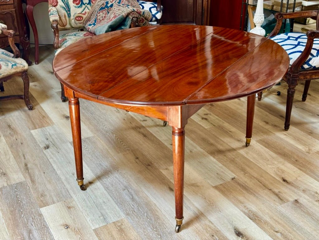 French Directoire Mahogany Breakfast or Small Dining Table, c. 1800 - Helen Storey Antiques