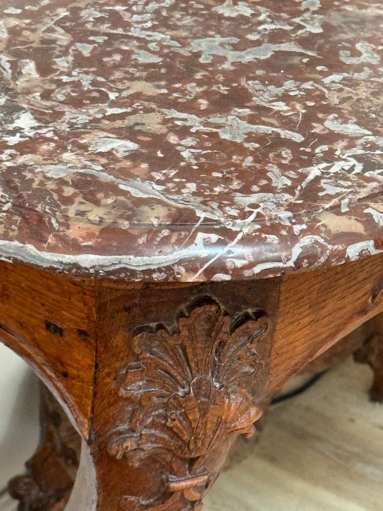 French Louis XV Carved Console with Marble Top, Circa 1750 - Helen Storey Antiques