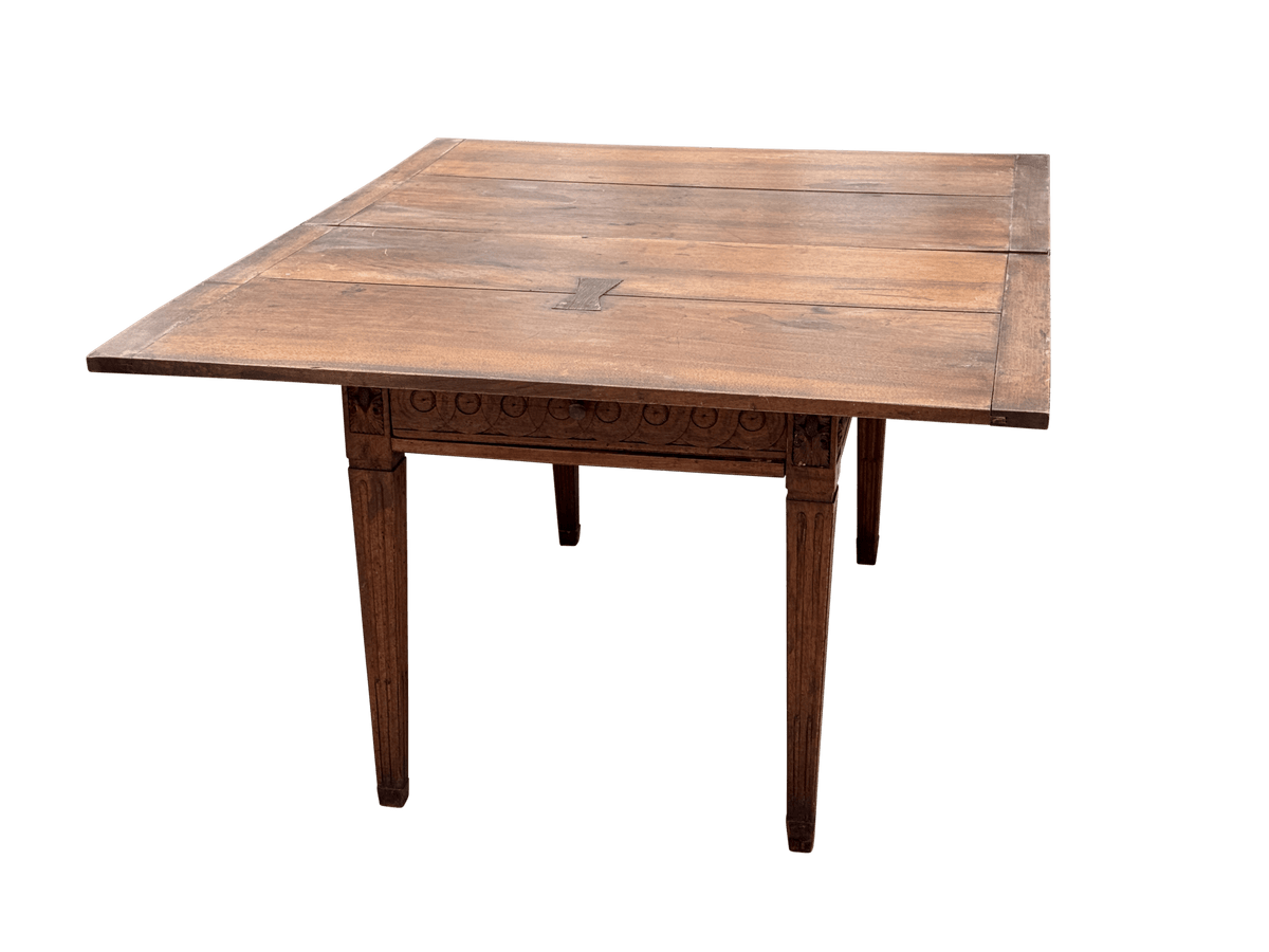 French Louis XVI Folding table, late 18th century, walnut - Helen Storey Antiques