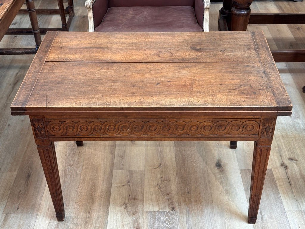 French Louis XVI Folding table, late 18th century, walnut - Helen Storey Antiques