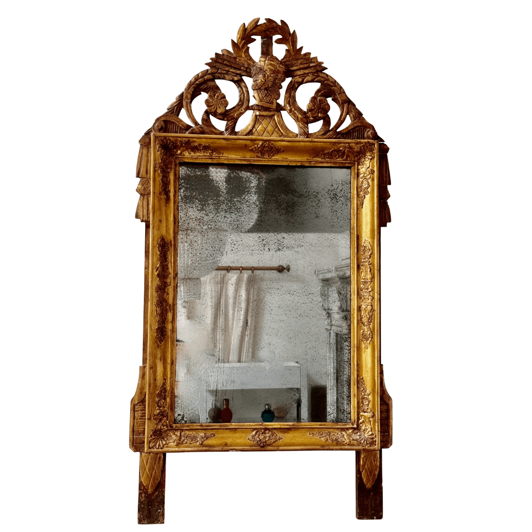 French Provincial Carved Gilt Mirror - Helen Storey Antiques