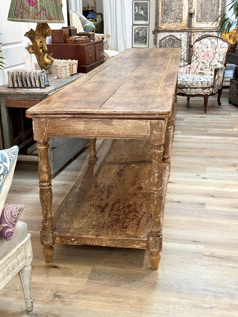 French Provincial Draper&#39;s Table, 19th Century - Helen Storey Antiques