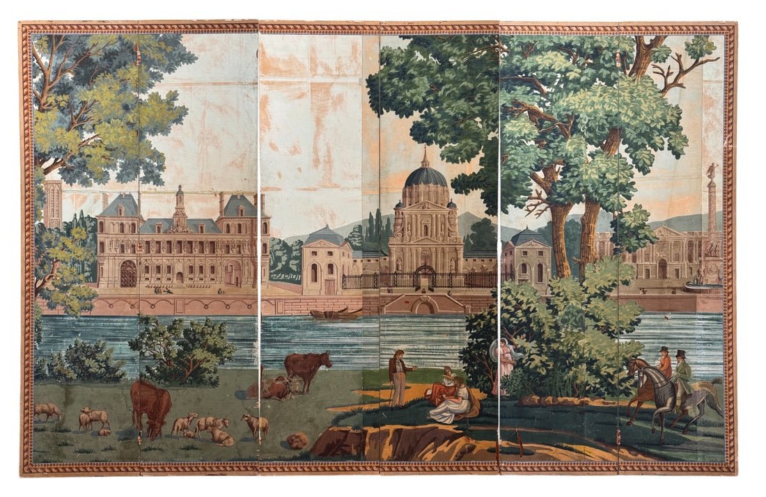 French Wallpaper, early 19th C. Dufour, original c. 1814.