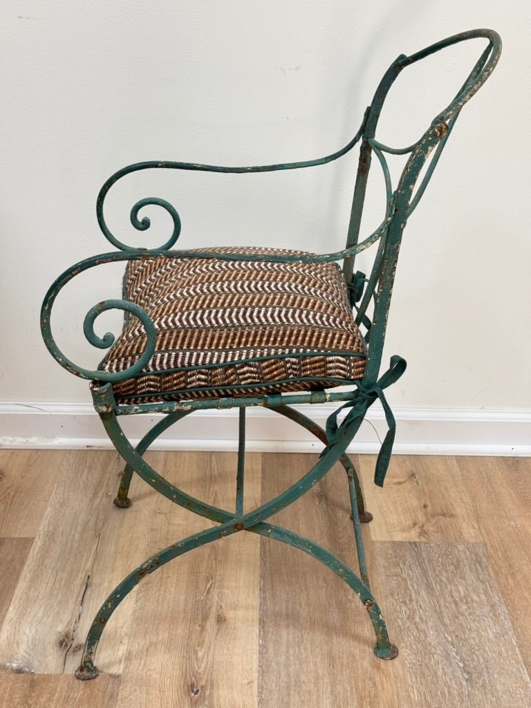 French wrought iron table and four chairs, circa 1890–1910, Provence - Helen Storey Antiques