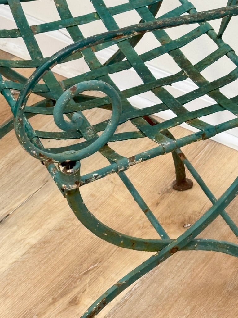French wrought iron table and four chairs, circa 1890–1910, Provence - Helen Storey Antiques