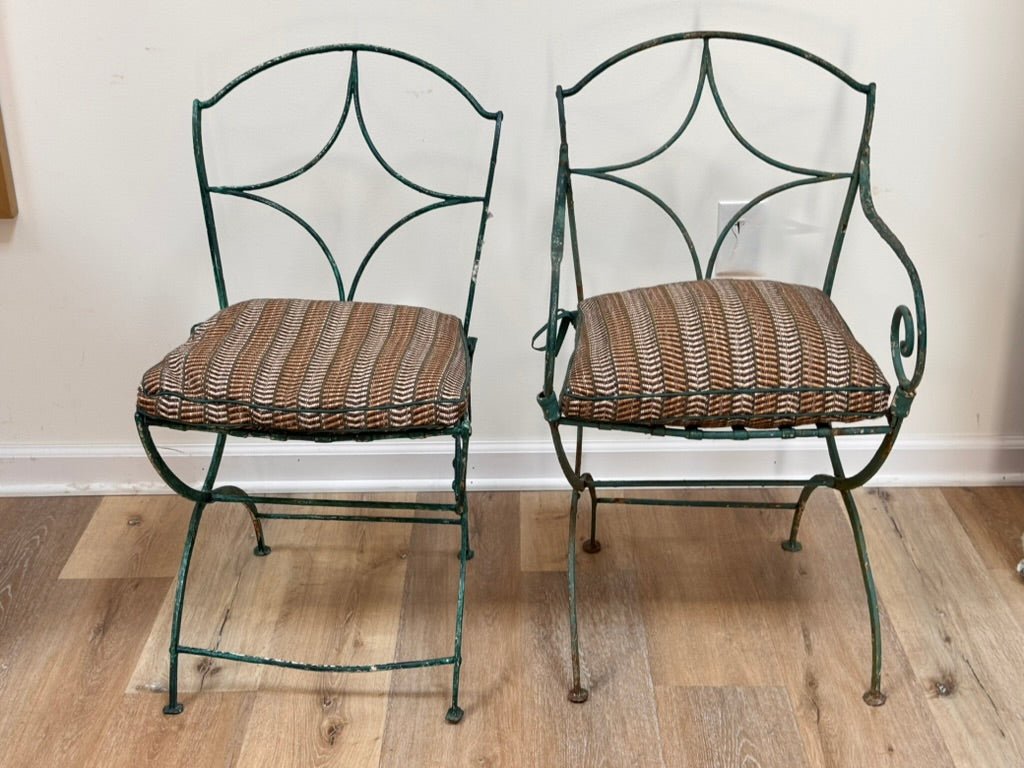 French wrought iron table and four chairs, circa 1890–1910, Provence - Helen Storey Antiques