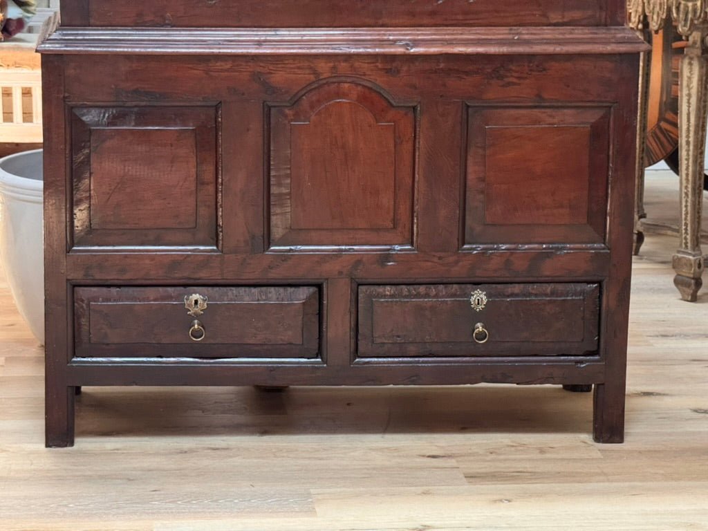 George II Yew Wood Press Cupboard, c. 1750 - Helen Storey Antiques
