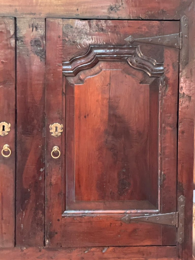 George II Yew Wood Press Cupboard, c. 1750 - Helen Storey Antiques