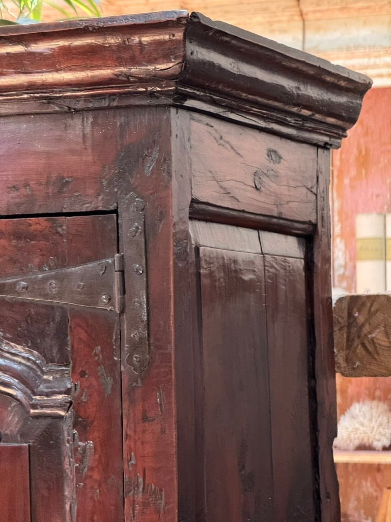 George II Yew Wood Press Cupboard, c. 1750 - Helen Storey Antiques