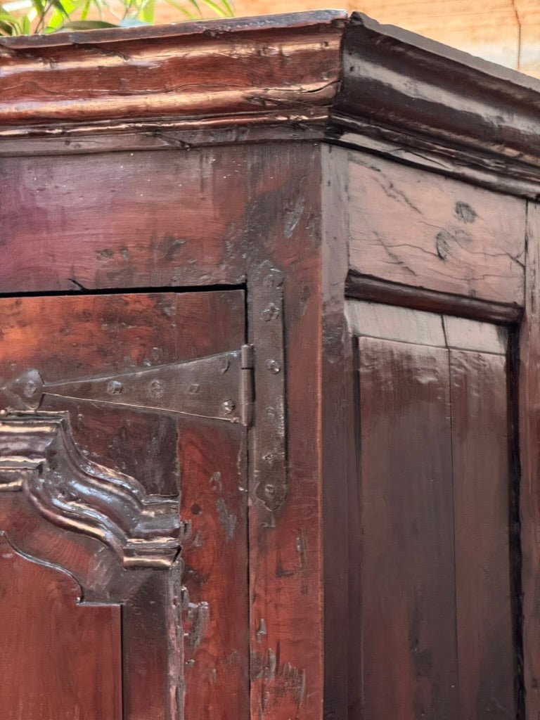 George II Yew Wood Press Cupboard, c. 1750 - Helen Storey Antiques