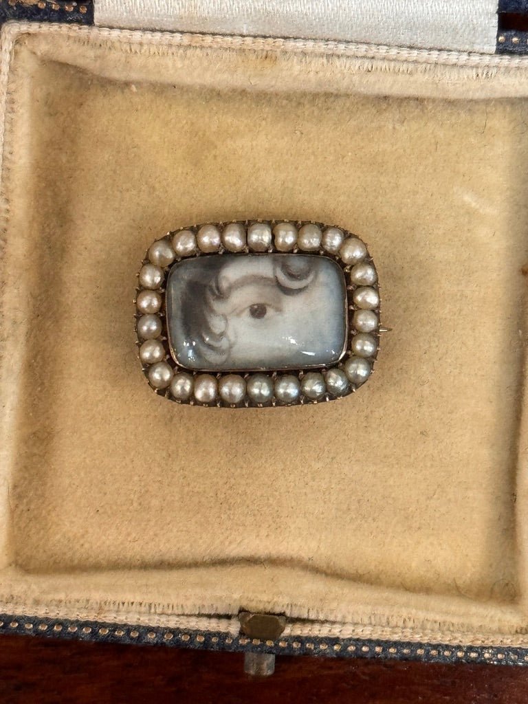 Georgian Lover&#39;s Eye Miniature, Late 18th Century - Helen Storey Antiques