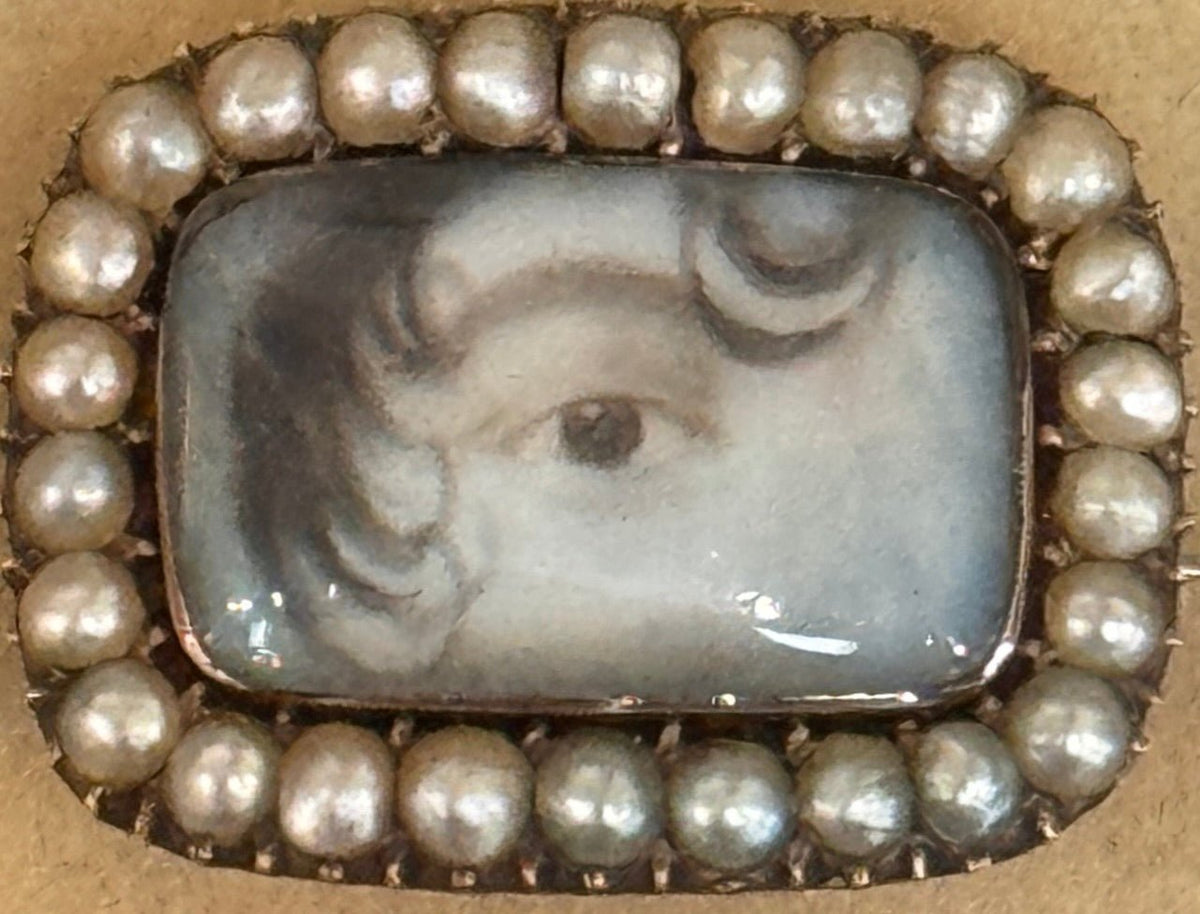 Georgian Lover&#39;s Eye Miniature, Late 18th Century - Helen Storey Antiques