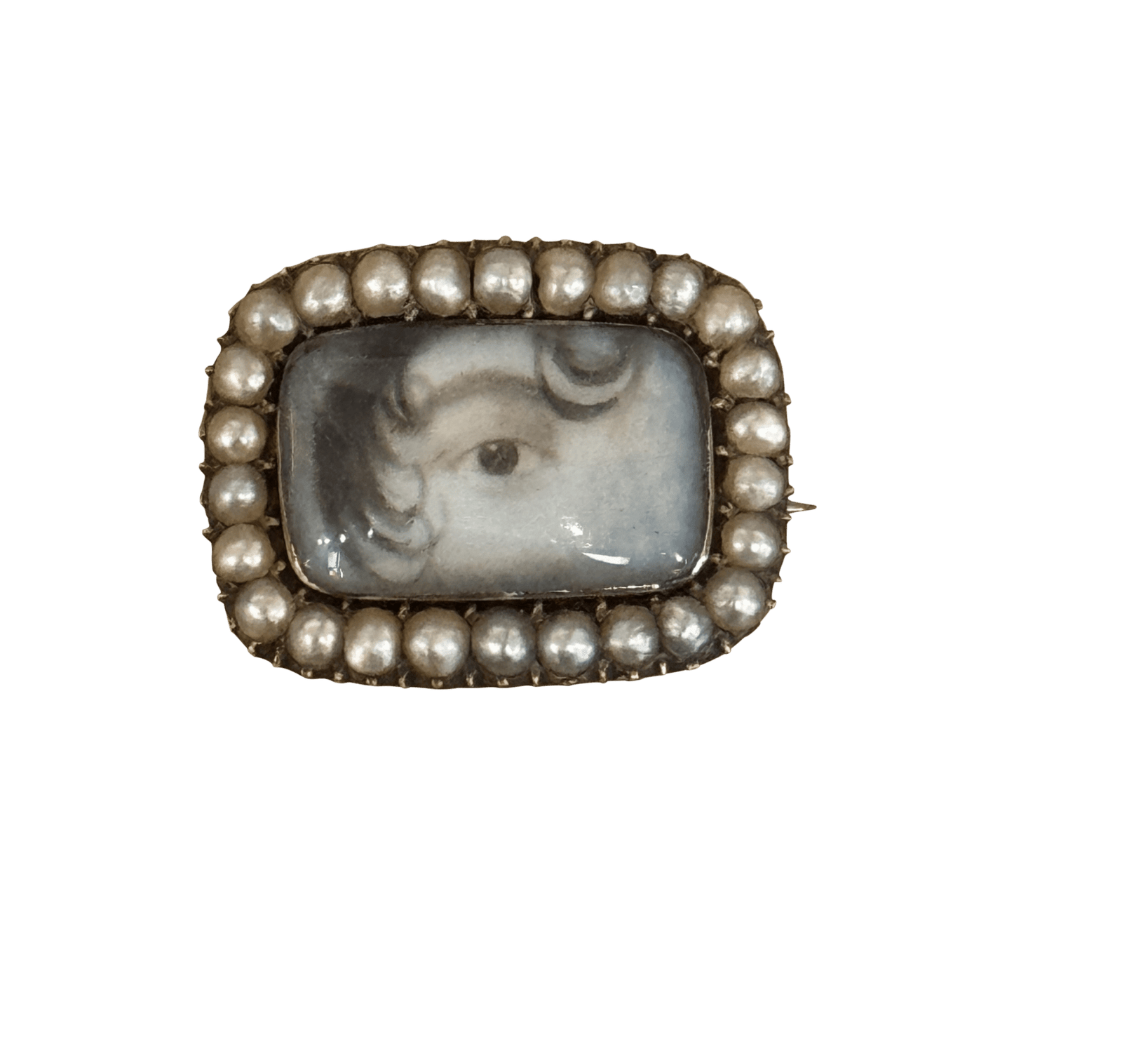 Georgian Lover's Eye Miniature, Late 18th Century
