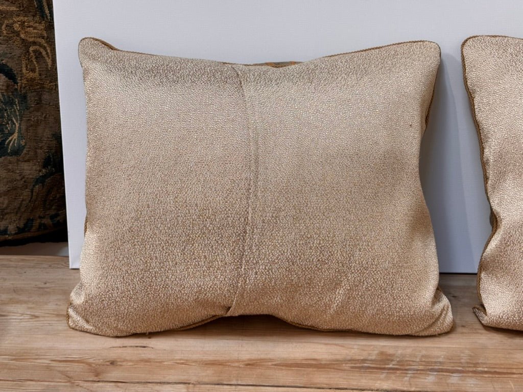 Gold Fortuny Pillows - Helen Storey Antiques