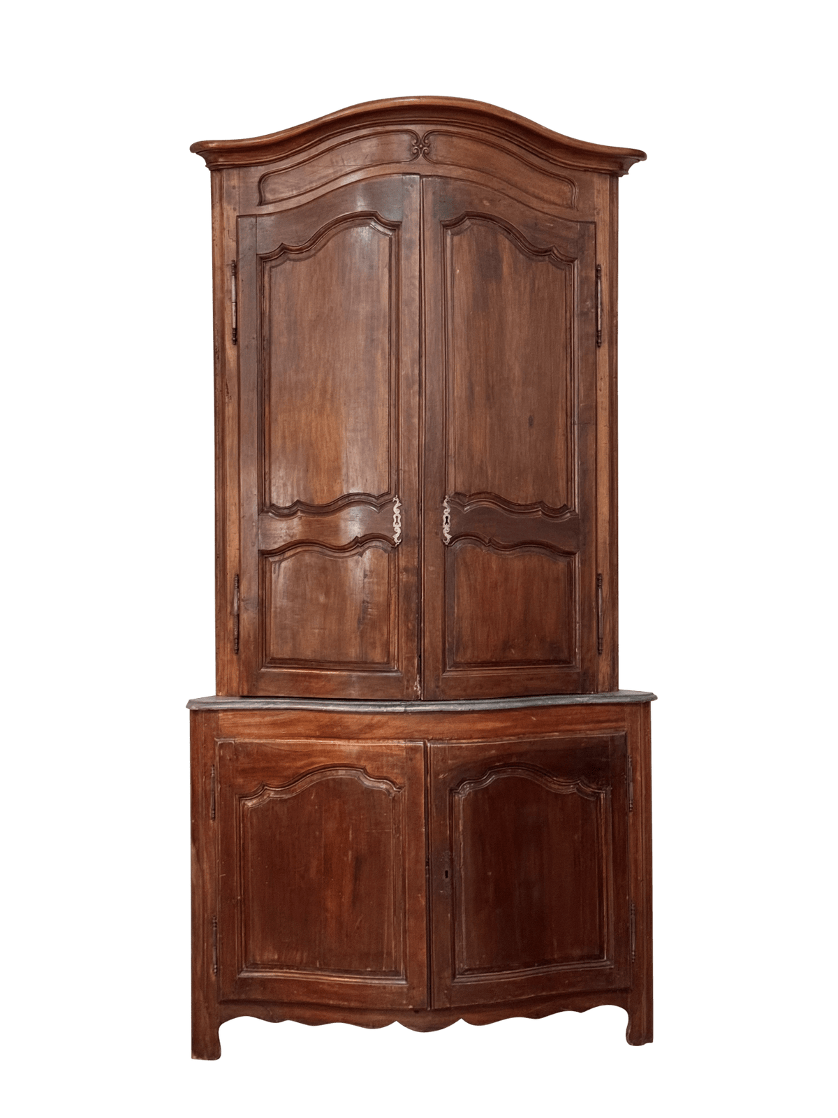 Grand Louis XV walnut corner cupboard - Helen Storey Antiques