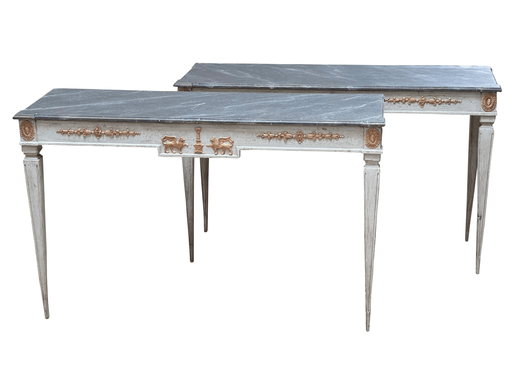 Gustavian Style 19th Century Swedish Painted Console Table