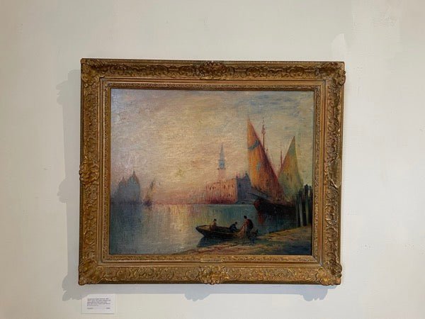 Henry Bogert Venice Scene, Framed Oil on Panel - Helen Storey Antiques