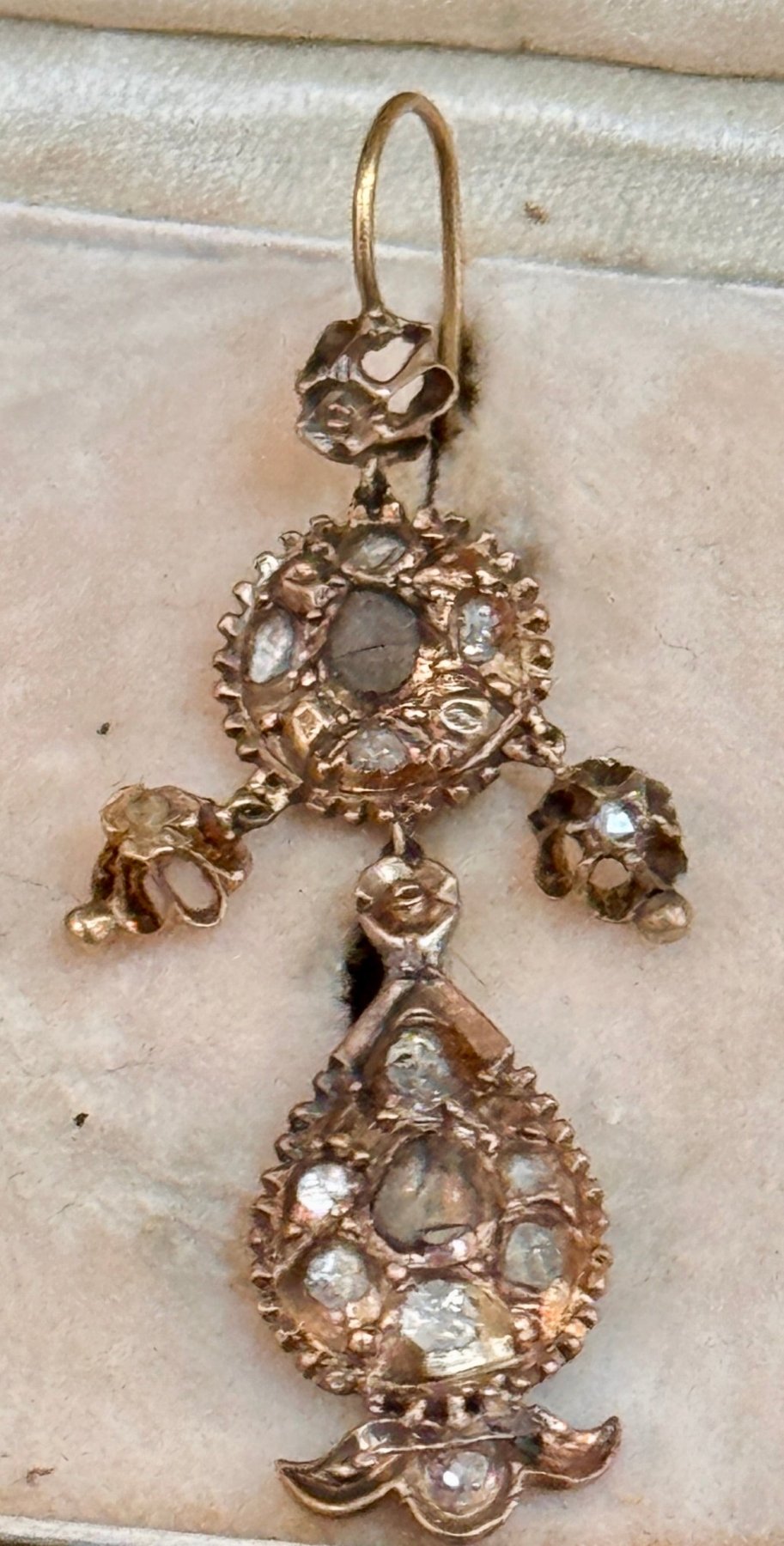 Iberian Diamond Earrings, 18th Century - Helen Storey Antiques