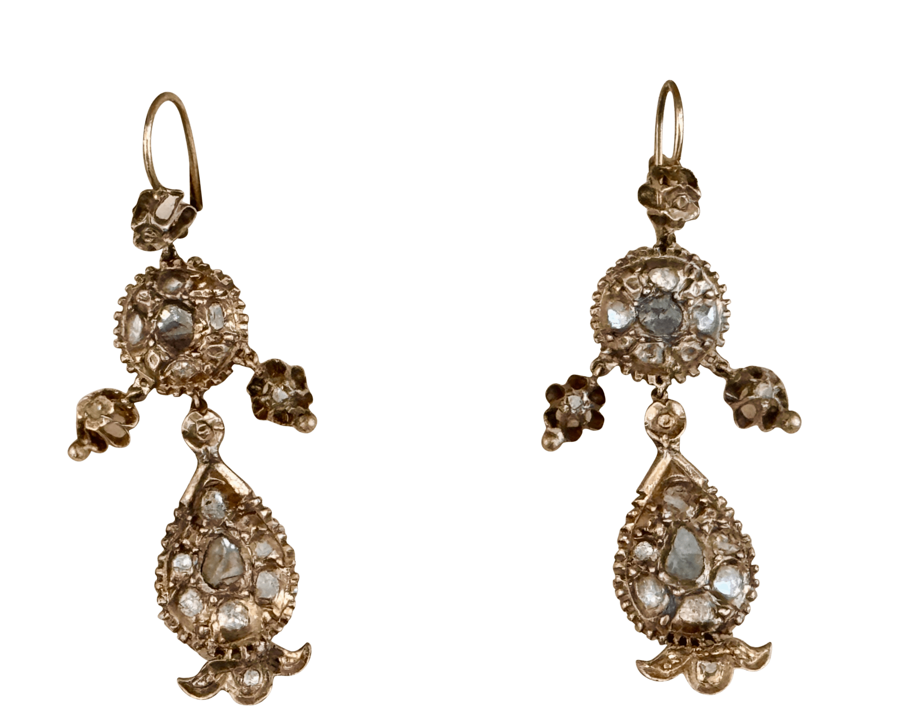 Iberian Diamond Earrings, 18th Century