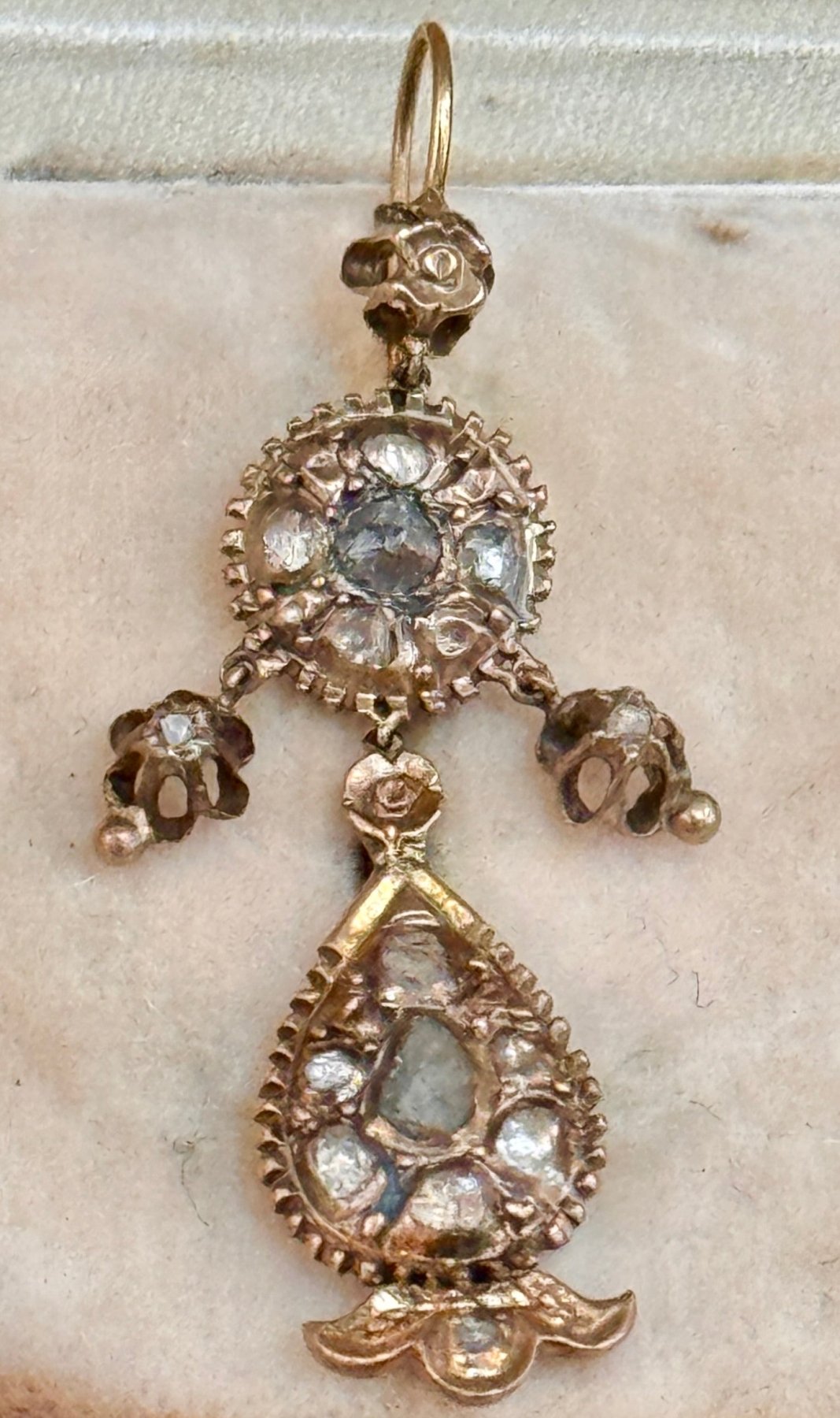 Iberian Diamond Earrings, 18th Century - Helen Storey Antiques