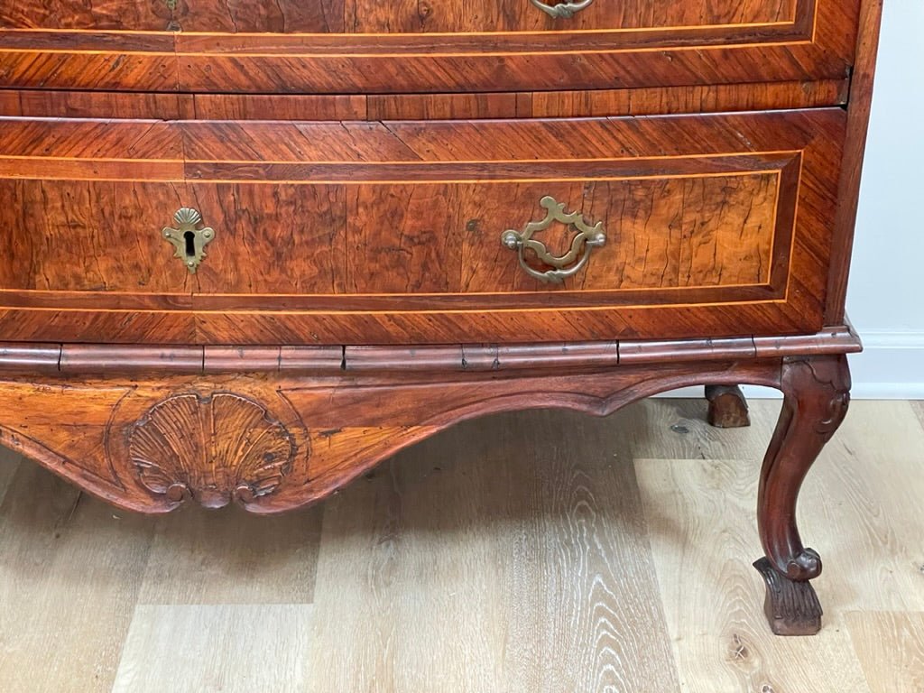 Italian Rococo Inlaid Walnut Commode, 1760 - 1770 - Helen Storey Antiques