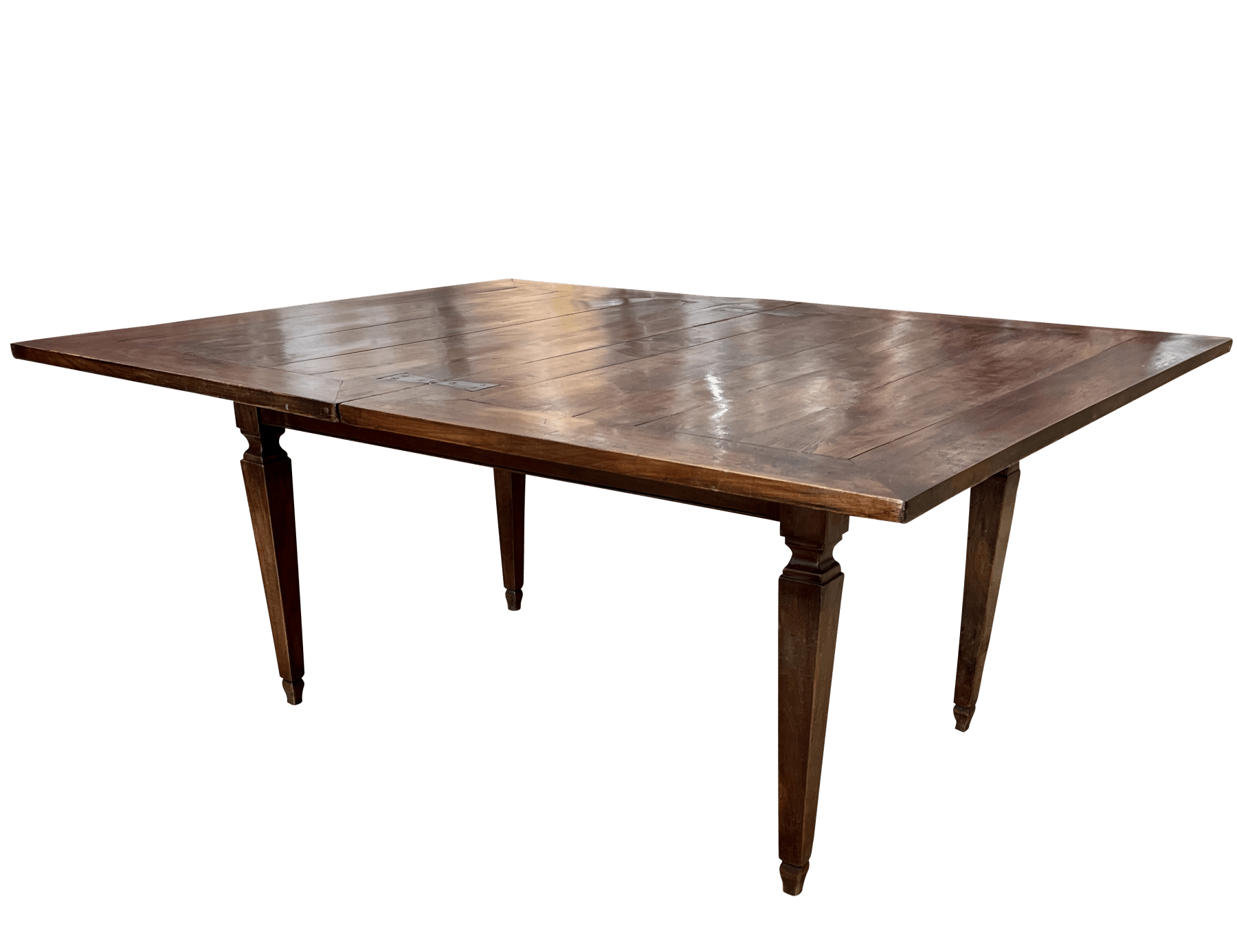 Italian Walnut Rectangular Dining Table, 19th Century, possibly earlier